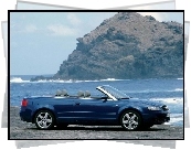 Niebieski, Audi A4, Cabrio