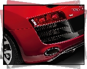 Czerwone, Audi R8, Lampa, Tylna