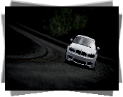 Białe, BMW M3 E46, Zakręt