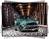 Ford Mustang Bullitt, Oświetlony, Most
