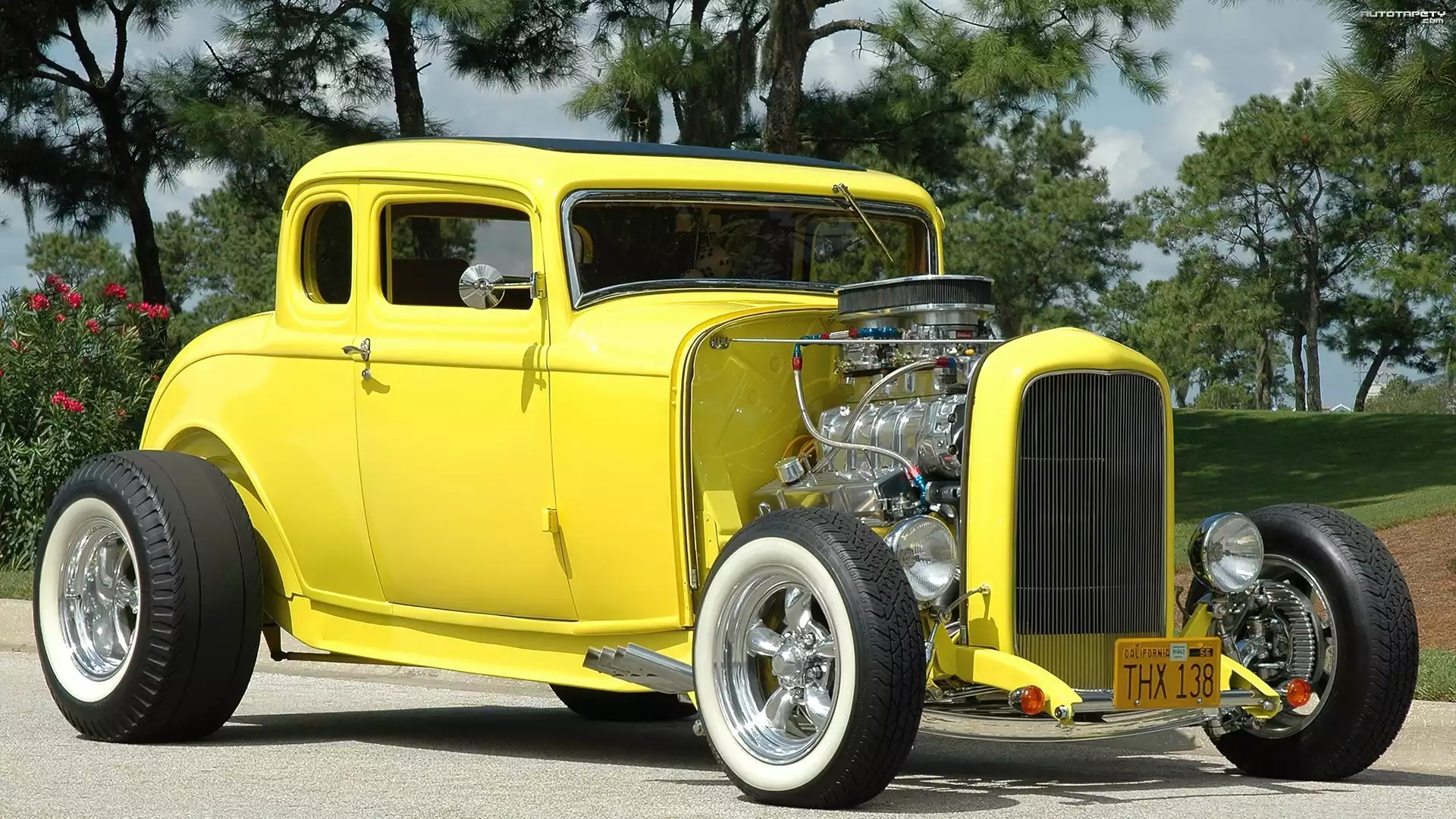 Żółty, Ford, 1932, HotRod