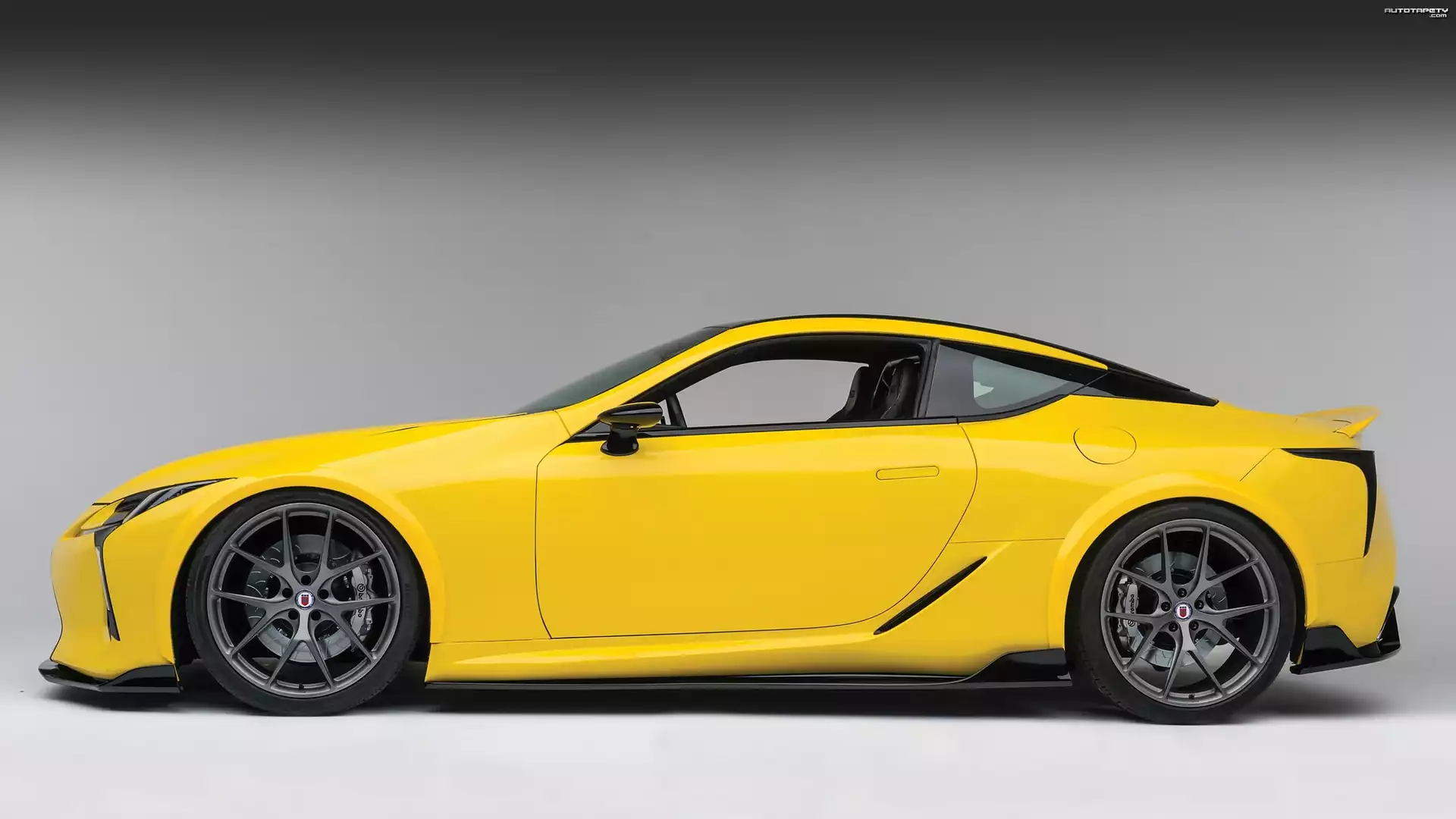 Żółty, Lexus LC 500, Bok