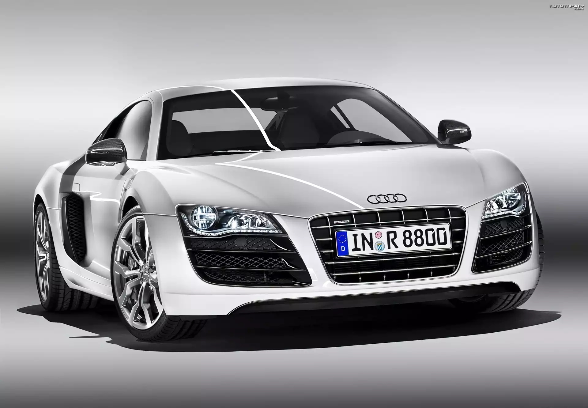 Audi R8, Biała, Maska