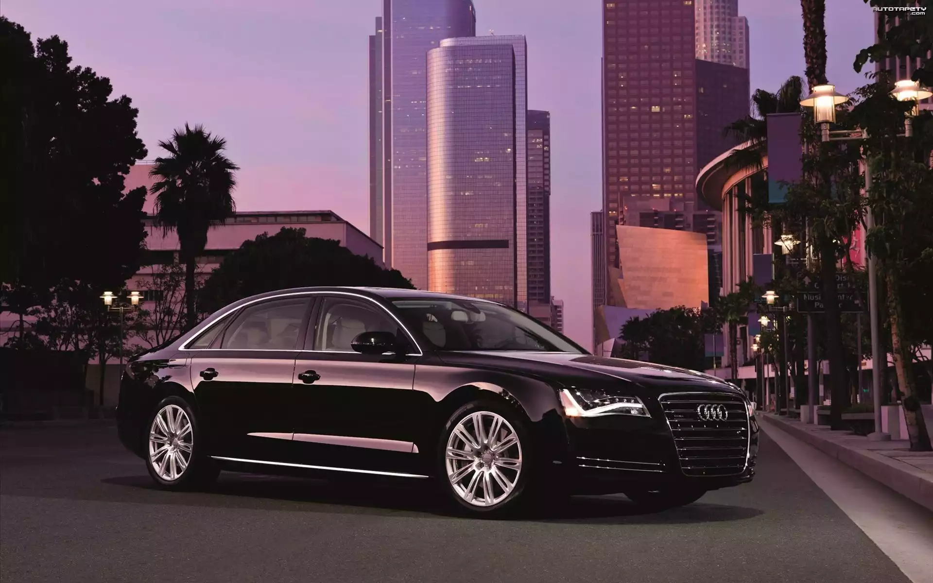 Audi, A8, Miasto, Droga, Wierzowce