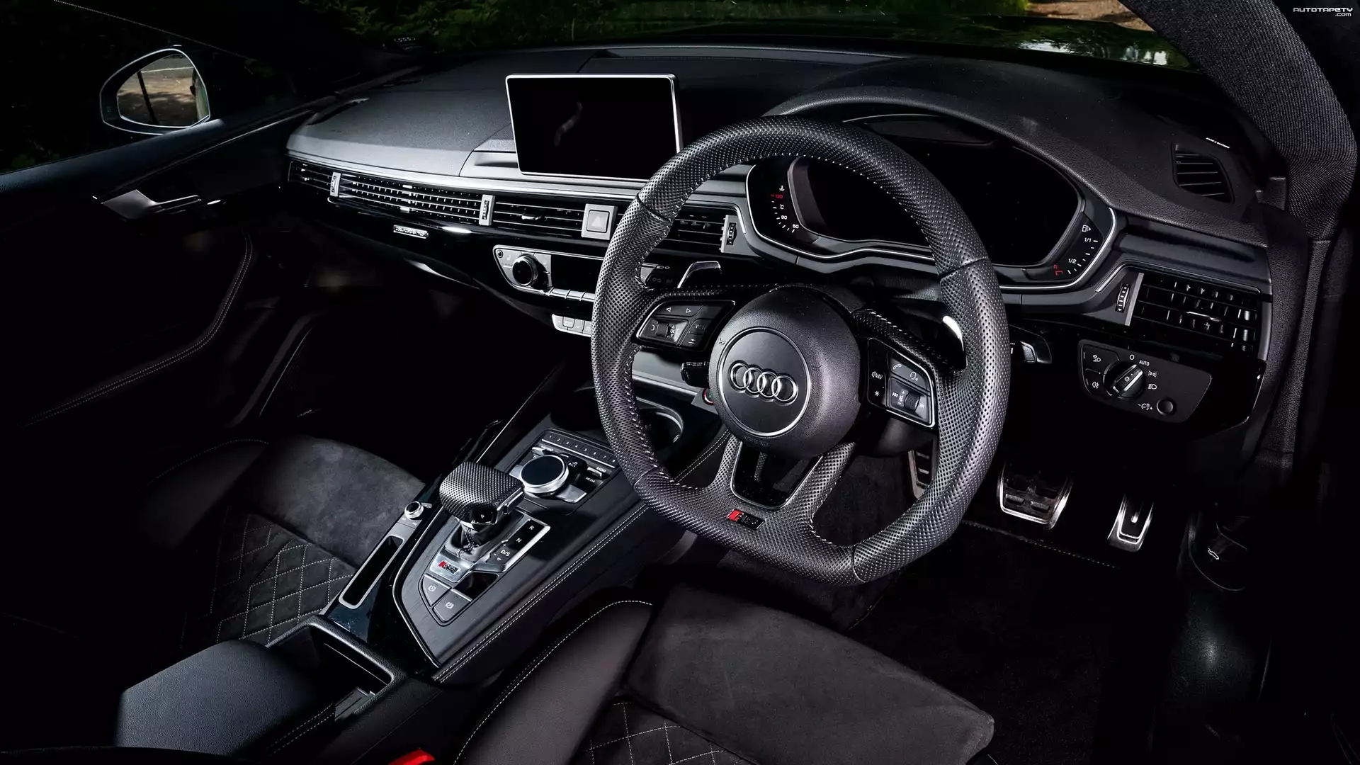Audi RS5, Sportback, Wnętrze, Kokpit, Kierownica