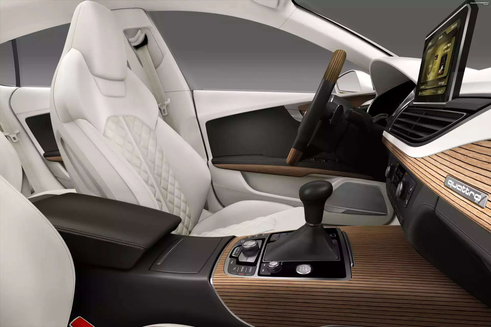 Audi A7, Wnętrze, Drewno