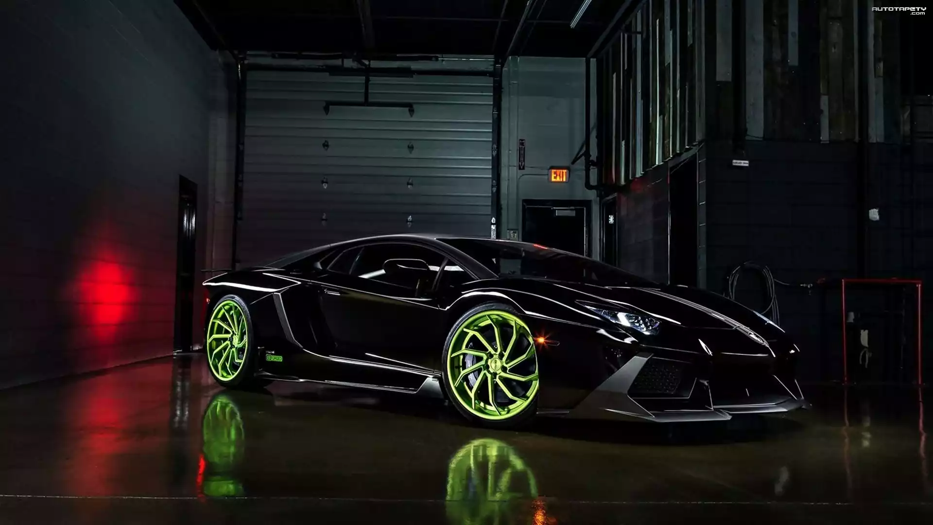 Lamborghini, Aventador, LP700-4, Czarny, Garaż,