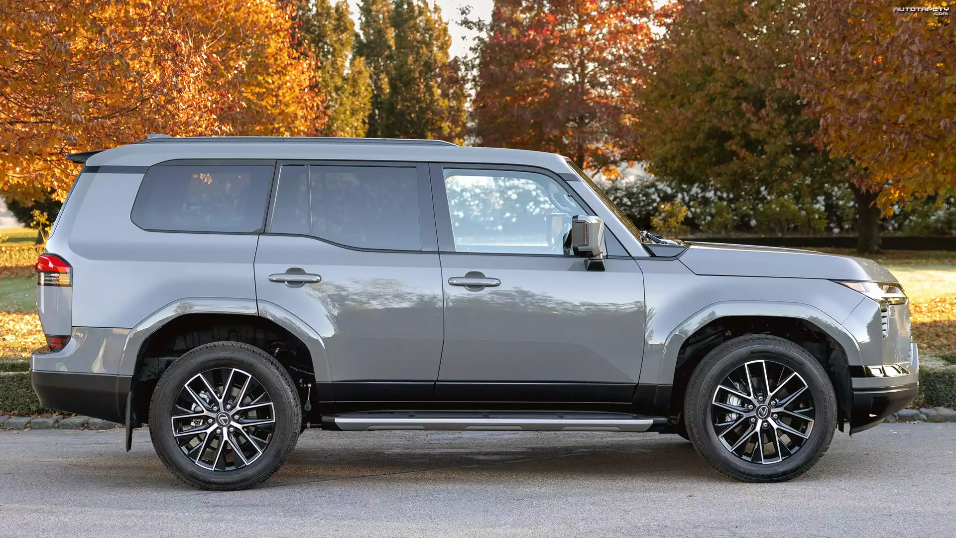 Popielaty, Lexus GX, Bok