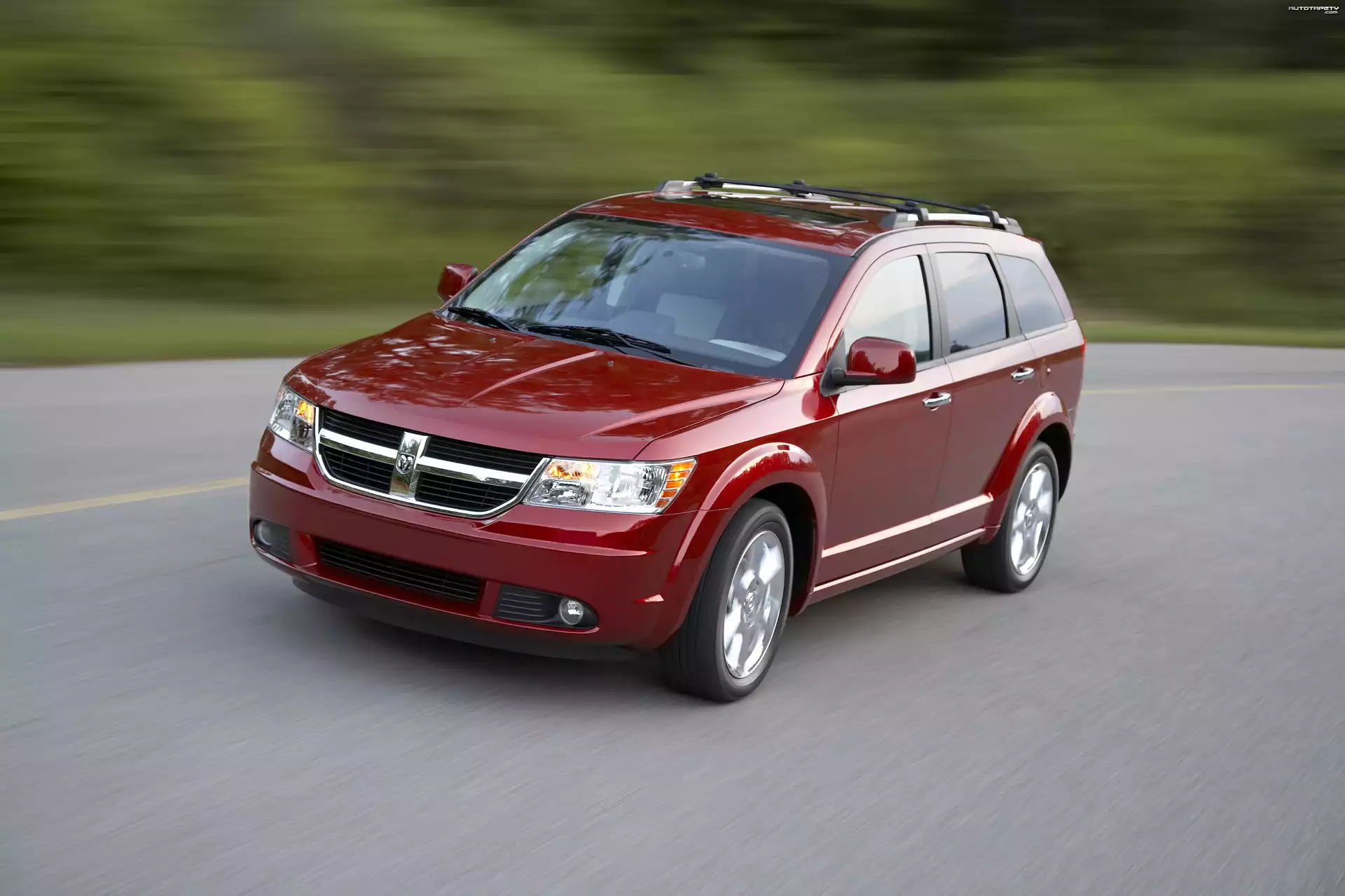 Bordowy, Dodge Journey, Bagażnik, Dachowy