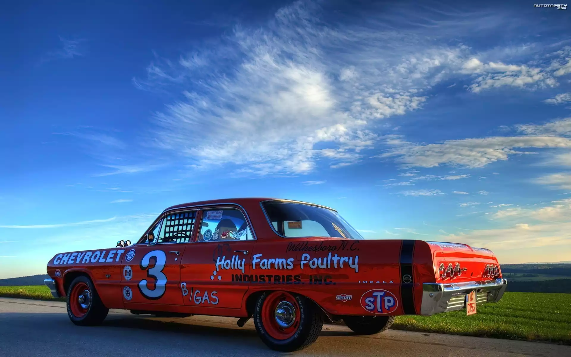 Chevrolet, Impala, Nascar, Chmury