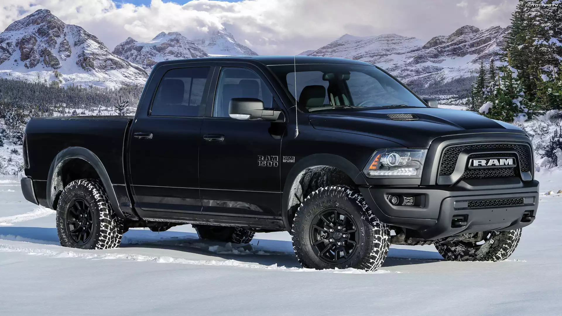 Czarny, Dodge Ram 1500, Bok