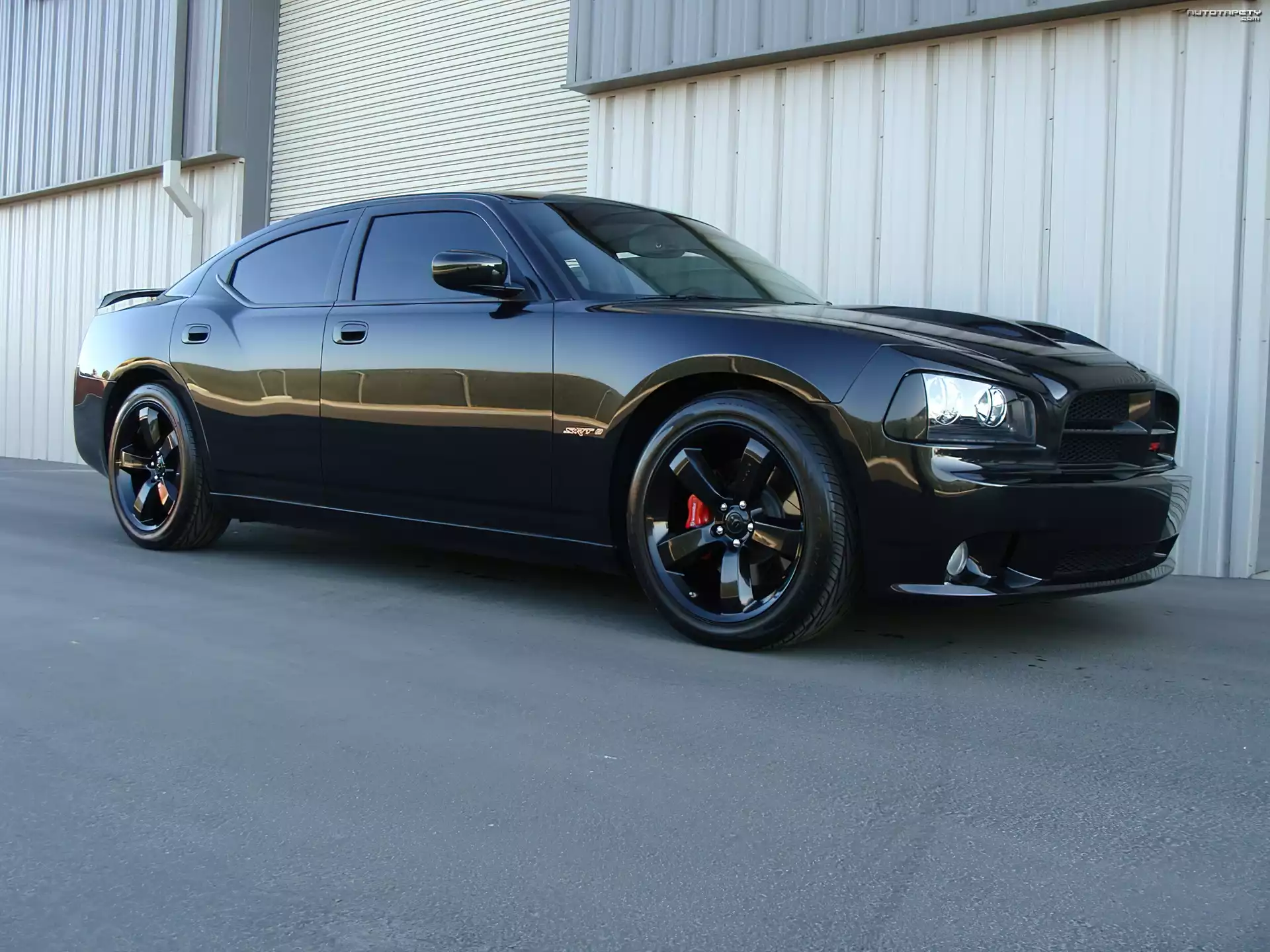 Czarny, Dodge Charger, Alufelgi
