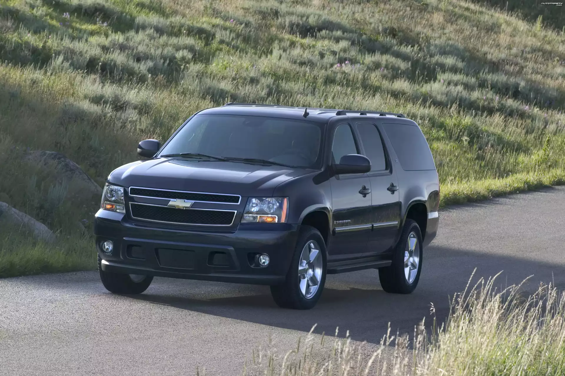 Czarny, Chevrolet Suburban, Napęd, 4x4