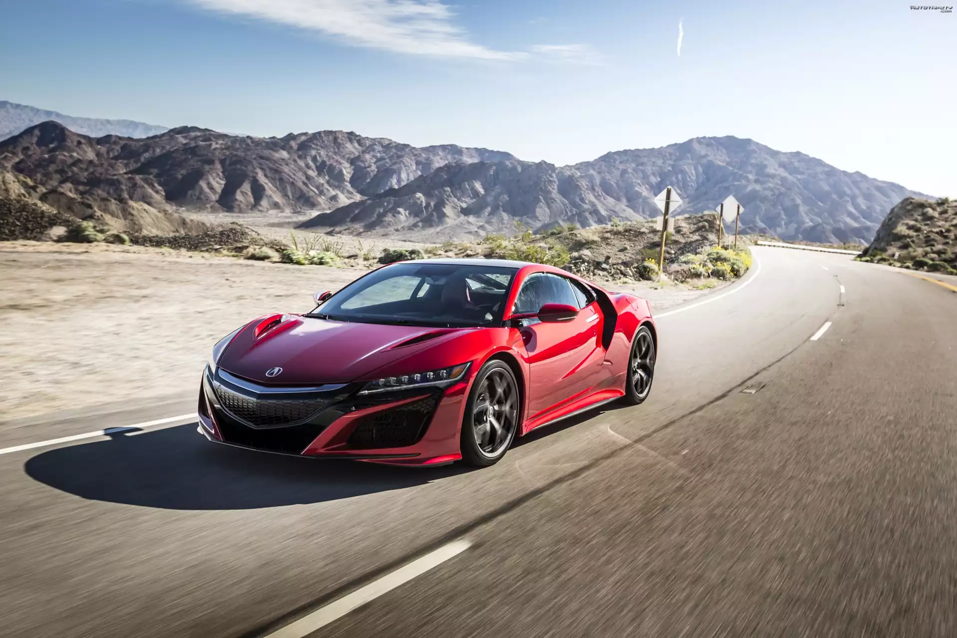 Czerwona, Acura NSX, 2017