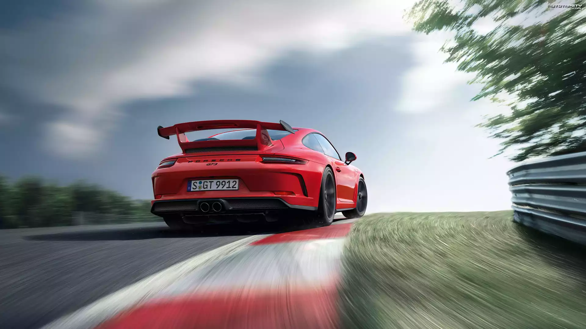 Czerwone, Porsche 911 GT3, 2018