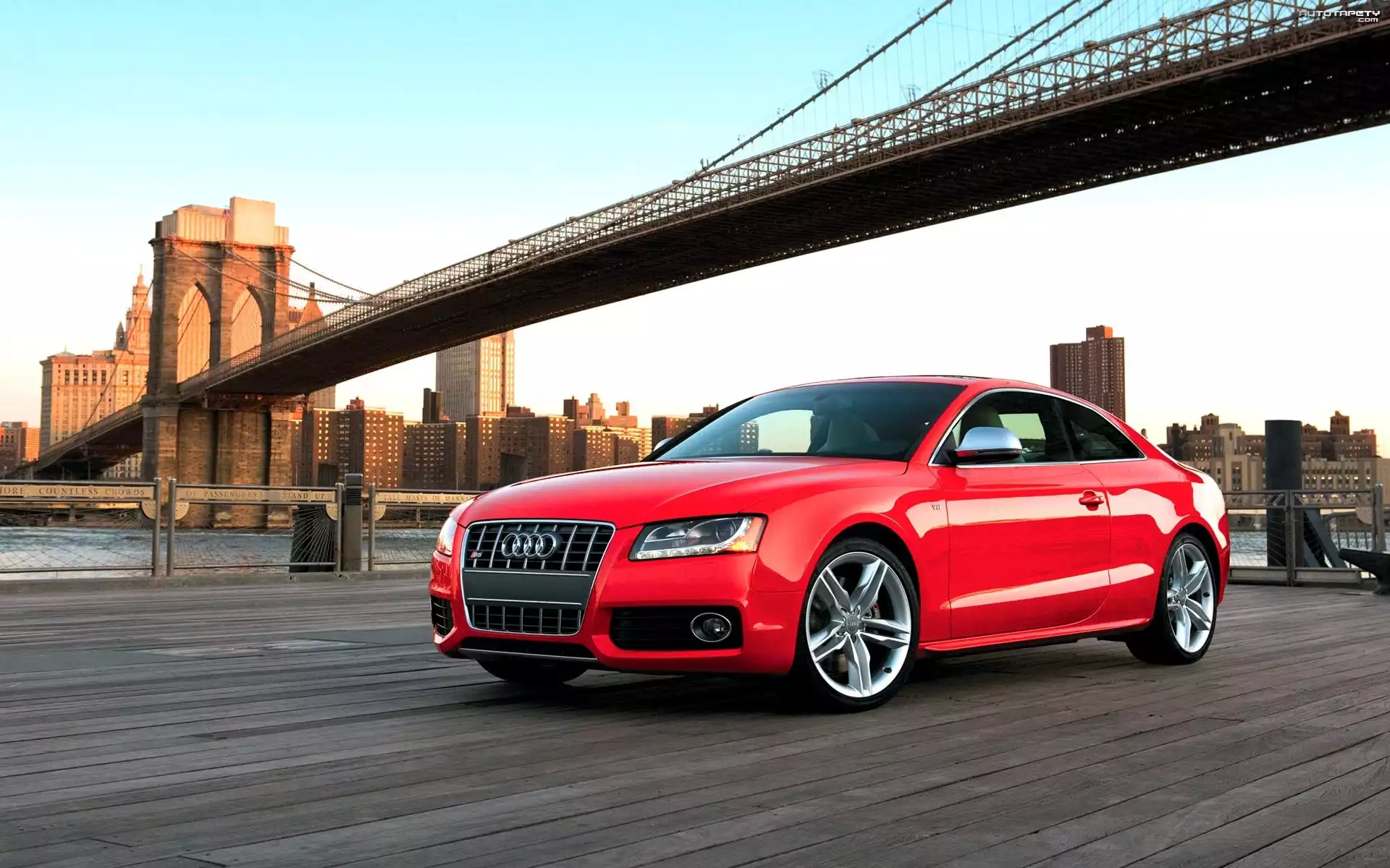 Czerwone, Audi, S5, Most