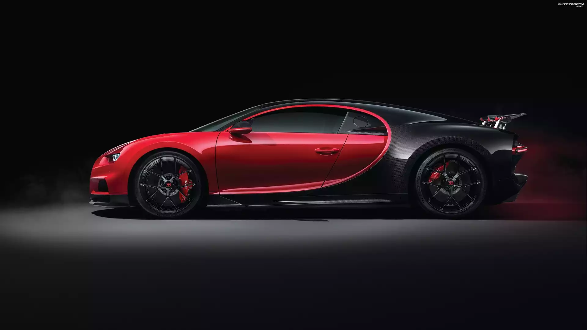 Czerwono-czarny, Bugatti Chiron Sport, 2018
