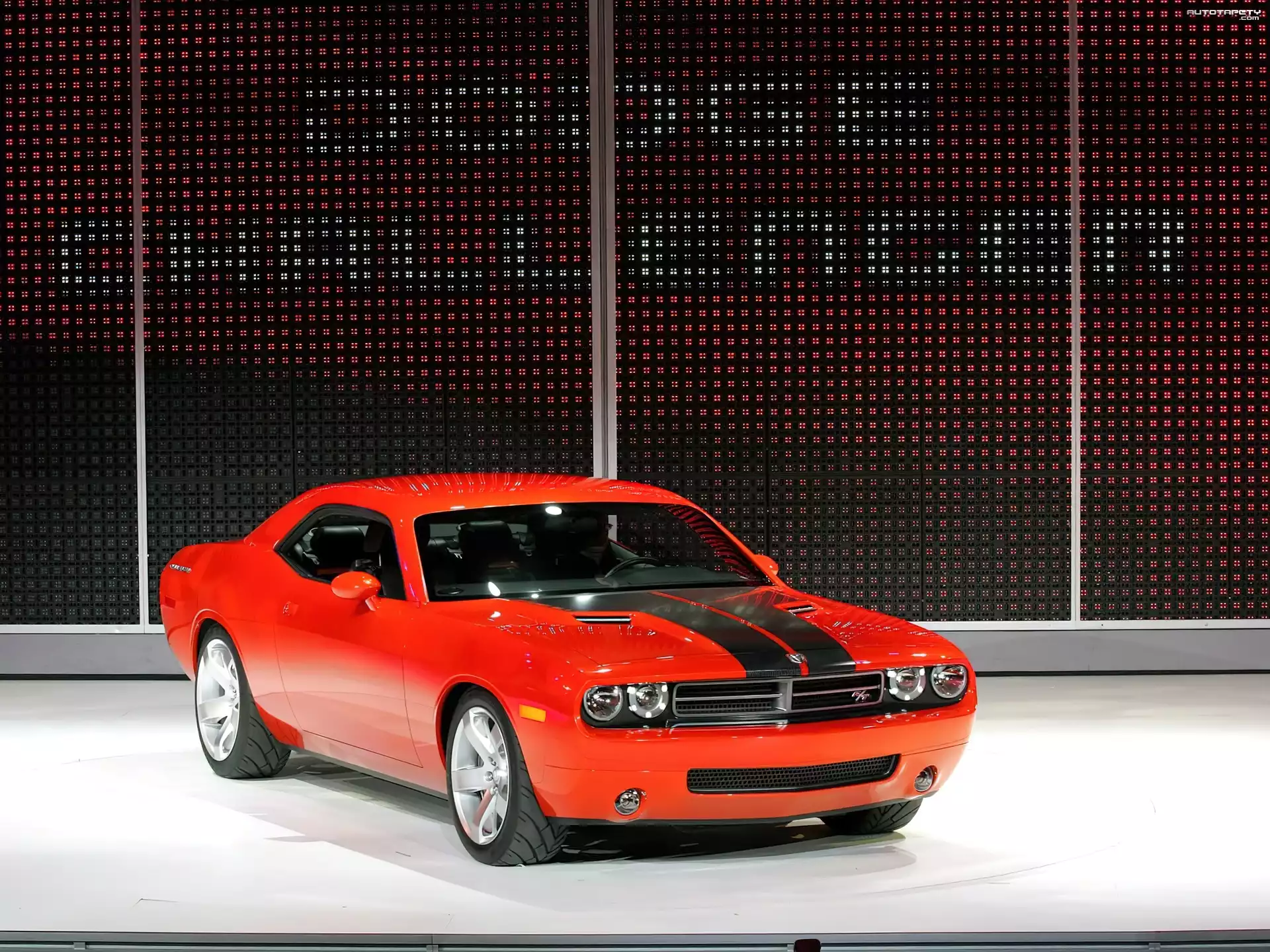 Czerwony, Dodge Challenger, Coupe