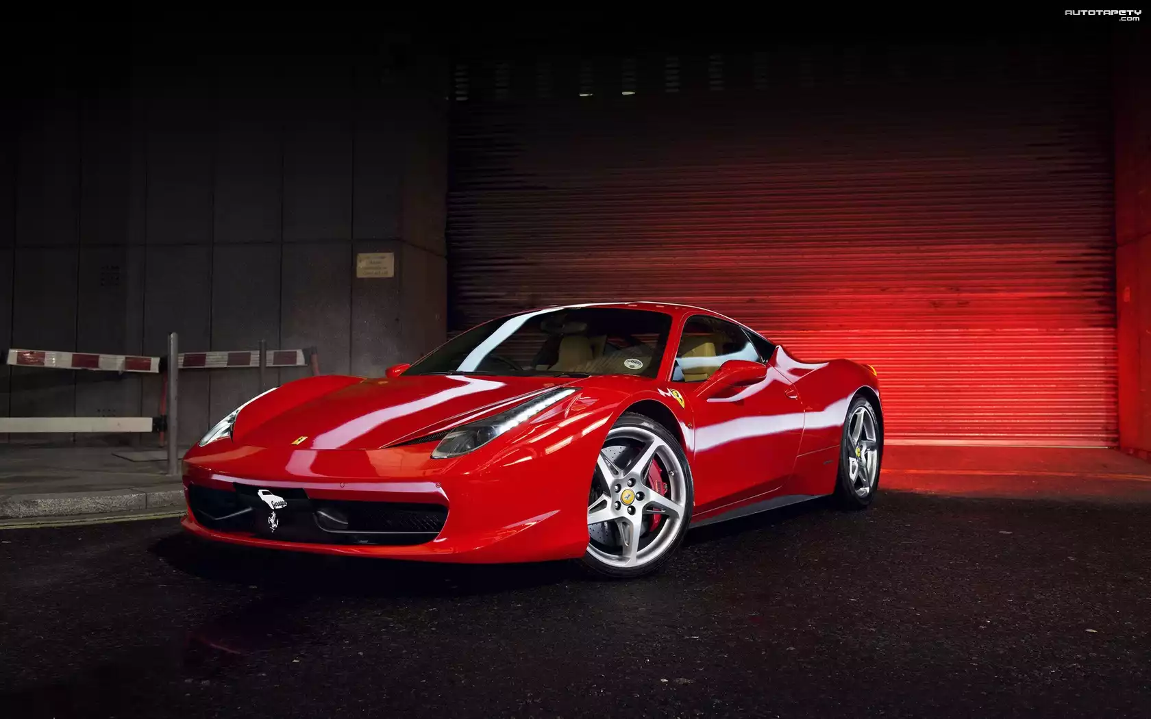 Czerwony, Samochód, Ferrari 458