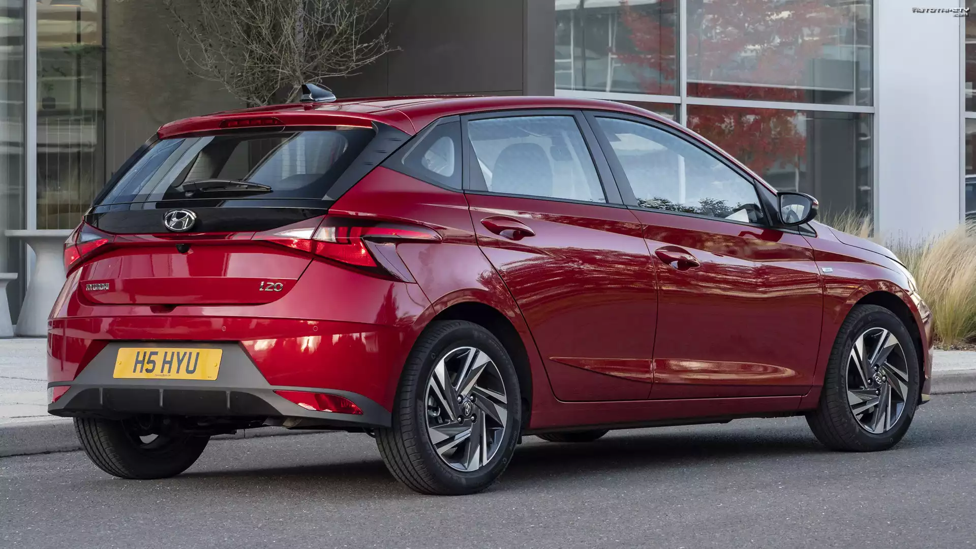 Czerwony, Hyundai i20, Tył