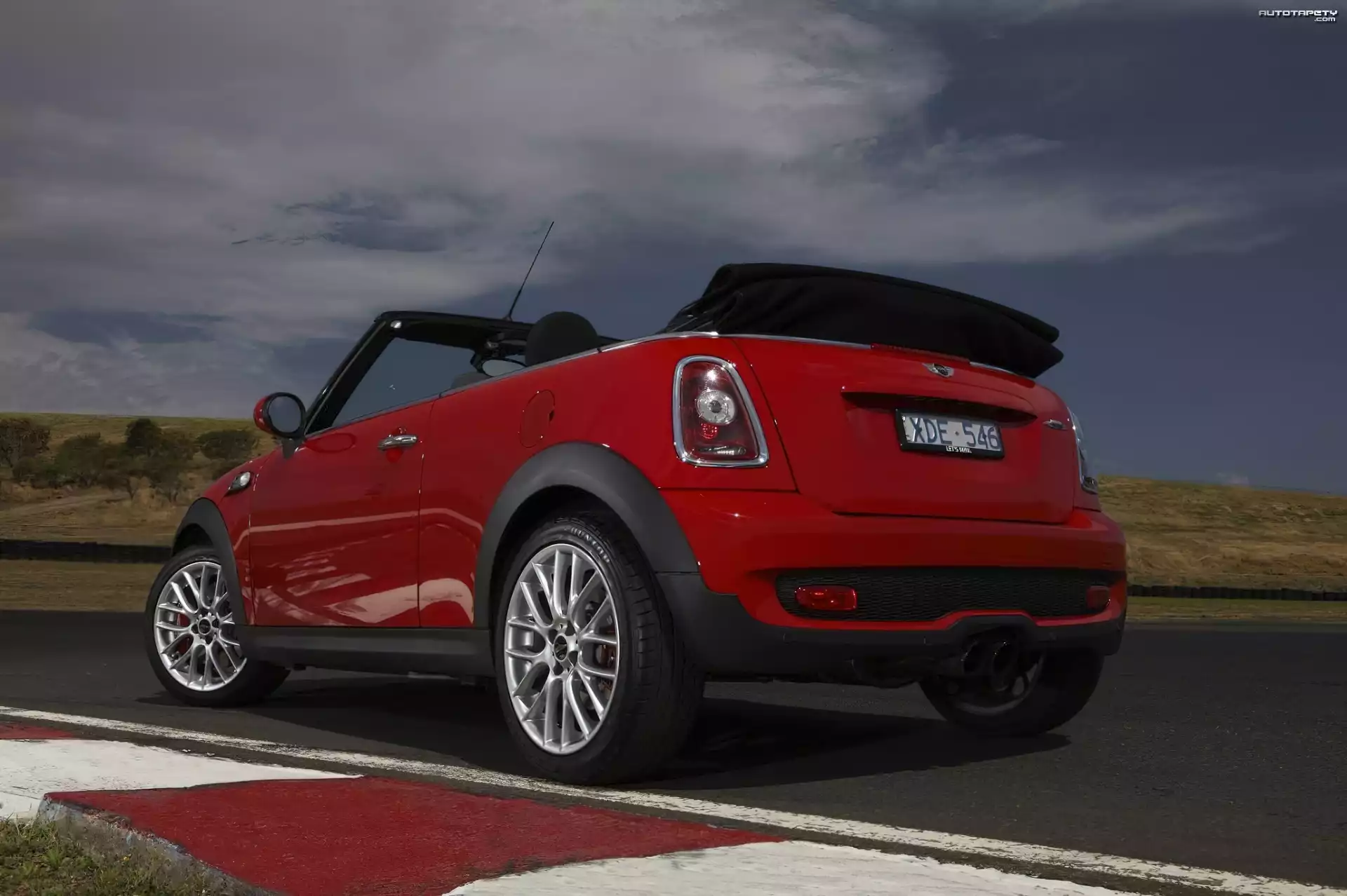 Czerwony, Mini Cabrio, Klapa, Bagażnika