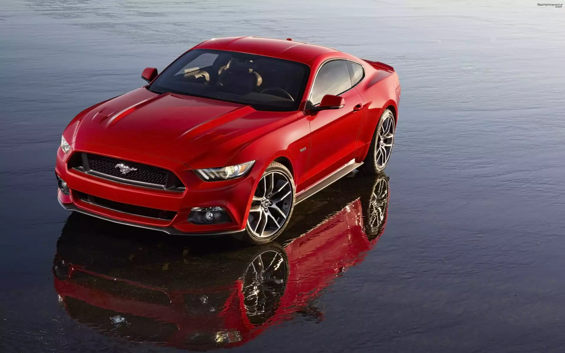Czerwony, Ford, Mustang