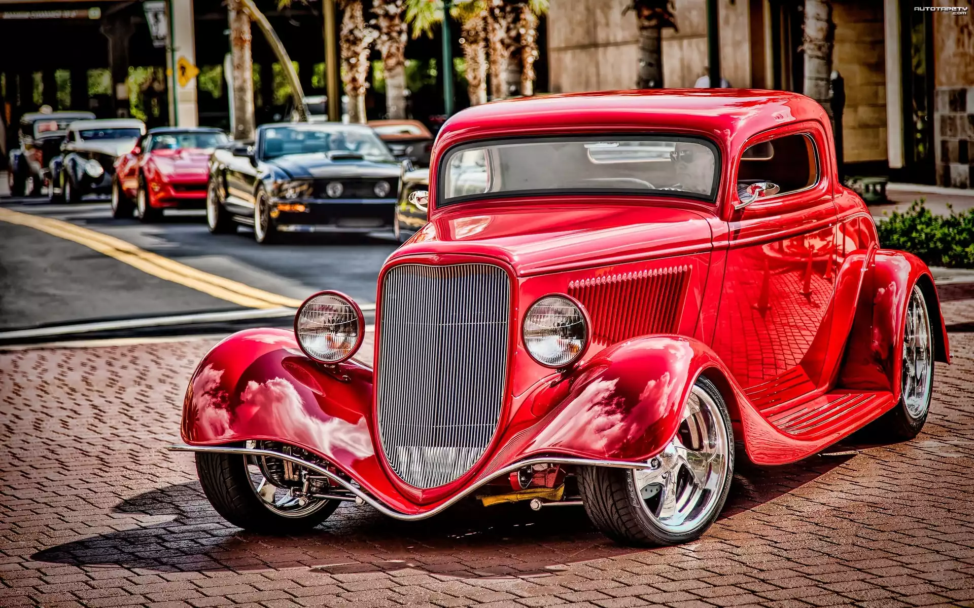 Ford, Coupe, Retro, Klasyczny, Czerwony, 1934r