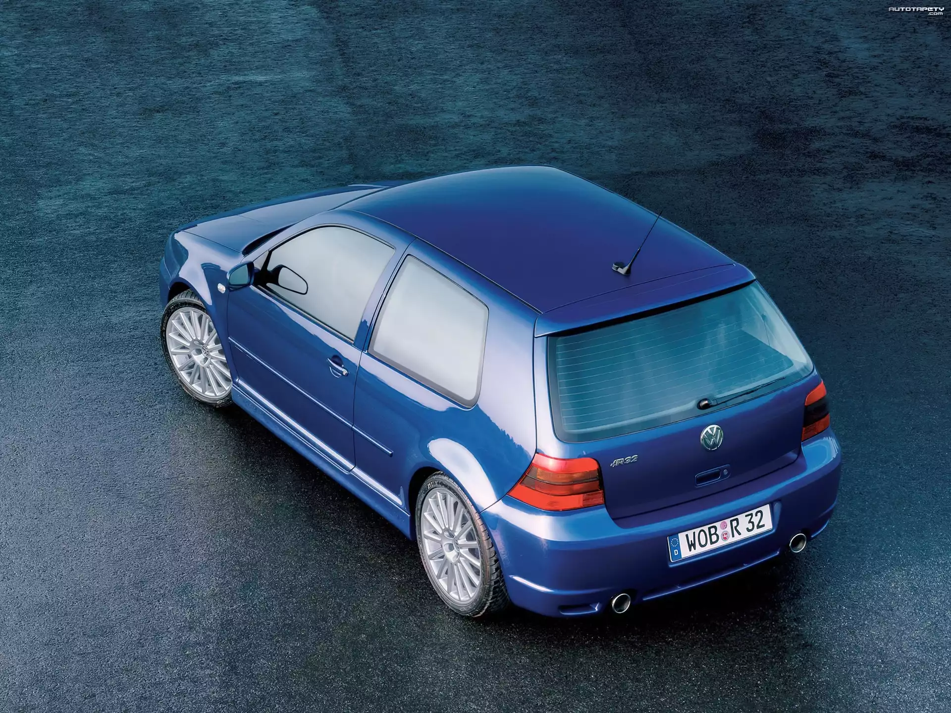 Golf 4, R32, Niebieski