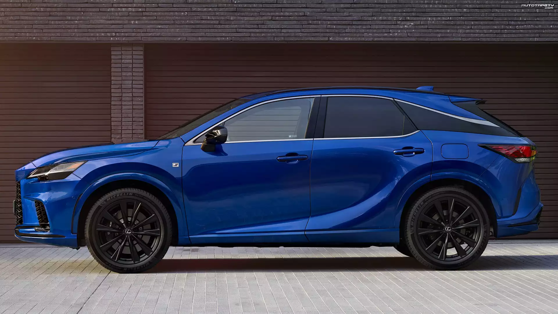 Niebieski, Lexus RX Hybryda F Sport, Bok
