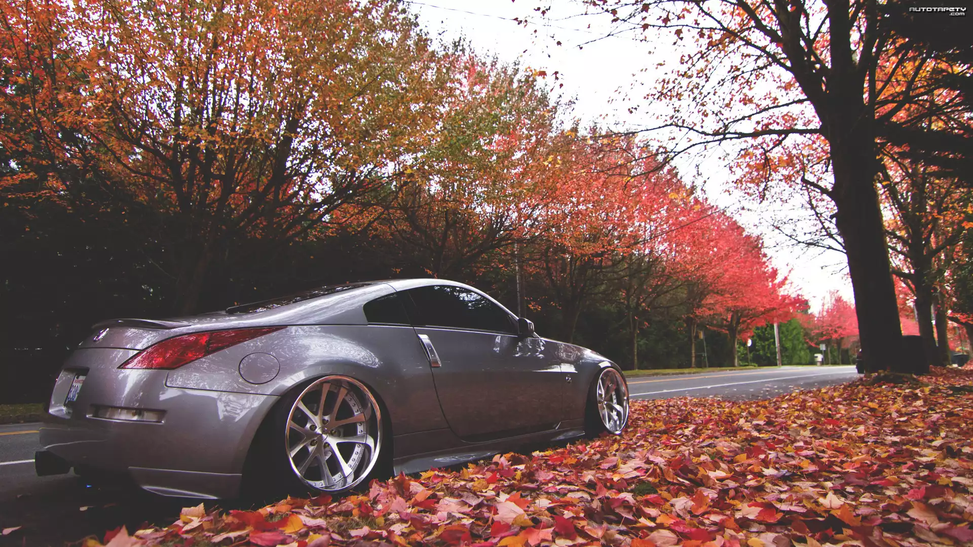 Jesień, Droga, Nissan, 350Z