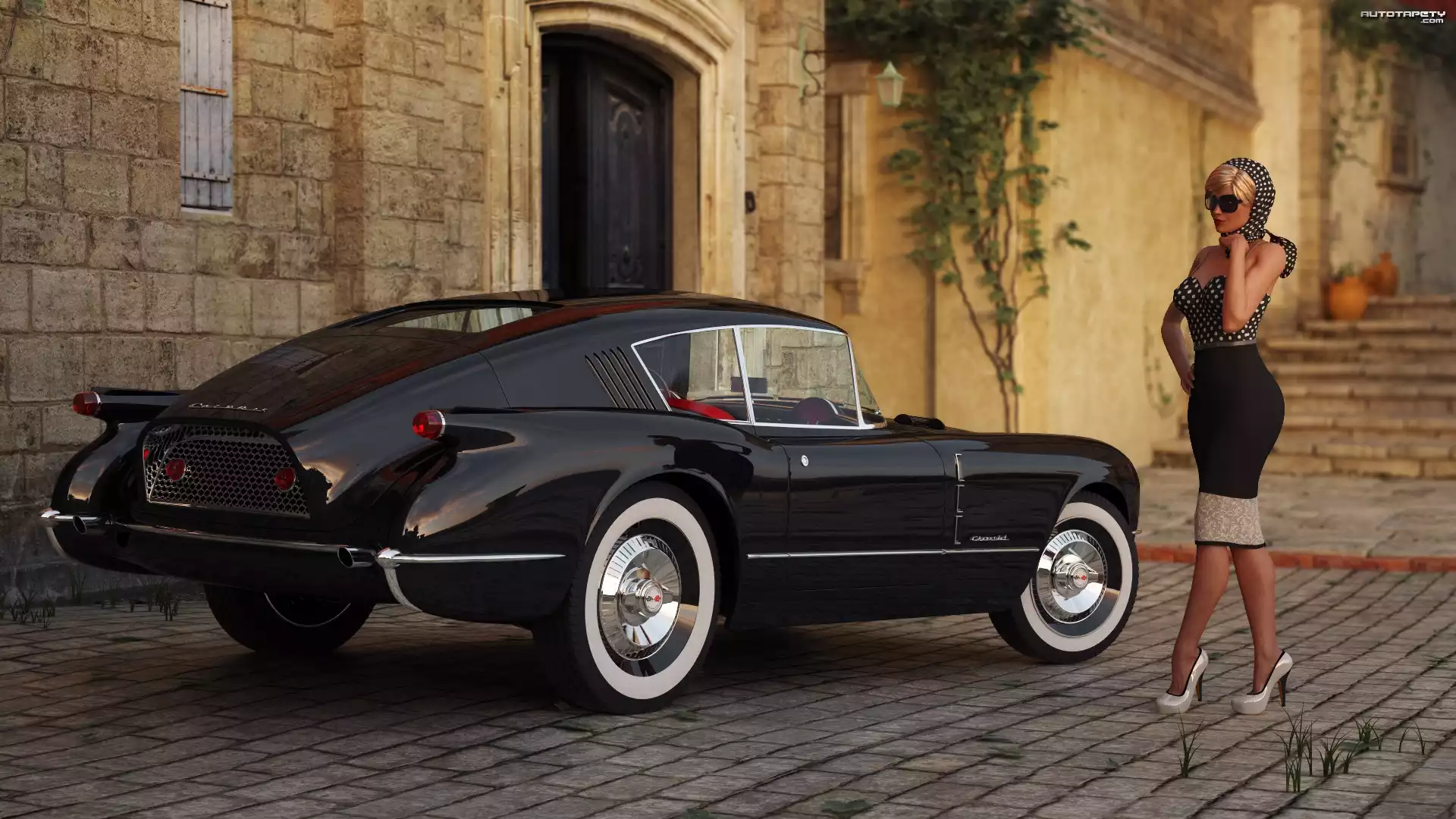Kobieta, Chevrolet, Corvette, Corvair, Zabytkowy