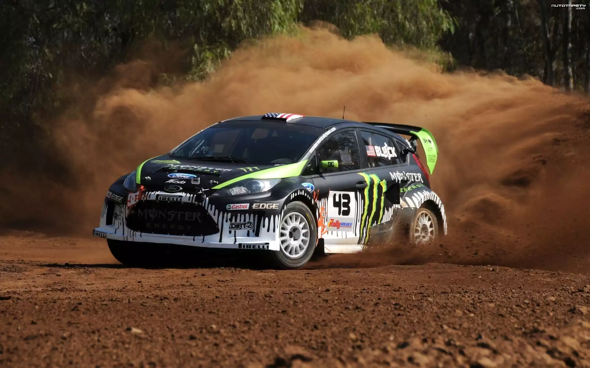 Droga, Kurz, Żwir, Rajdowy, Ford Fiesta WRC