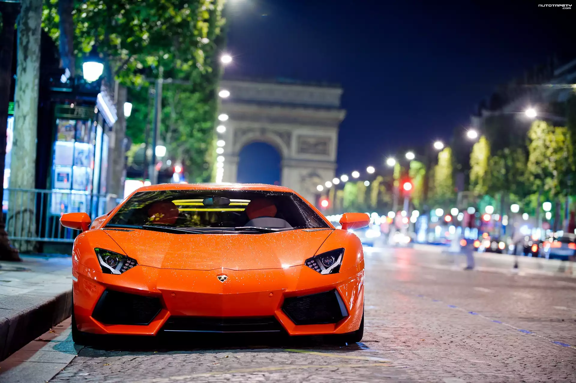 Pomarańczowe, Lamborghini, Ulica
