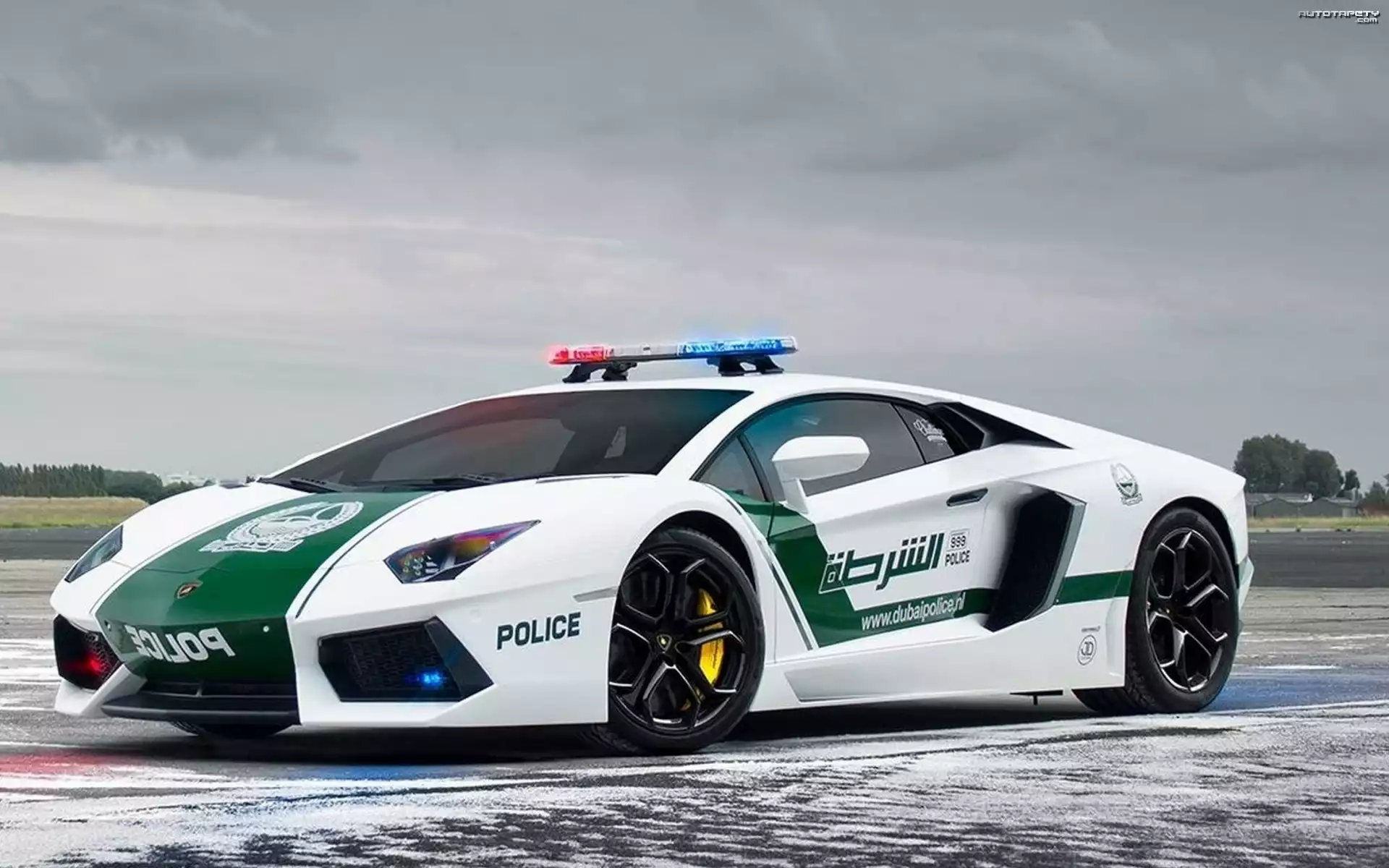 Lamborghini, Droga, Samochód, Policyjny