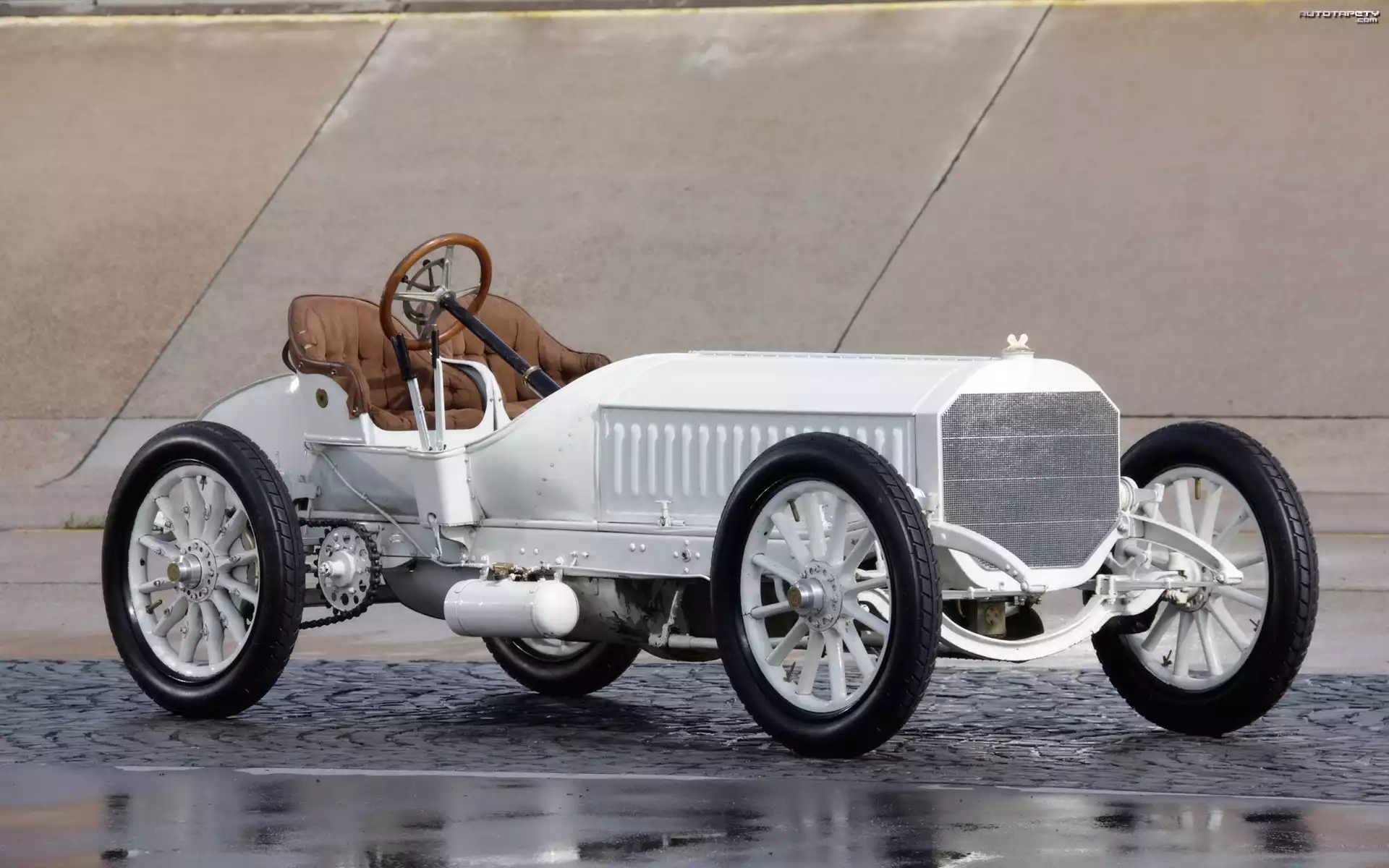 Biały, Mercedes 120 Hp, Klasyk, 1906 Rok