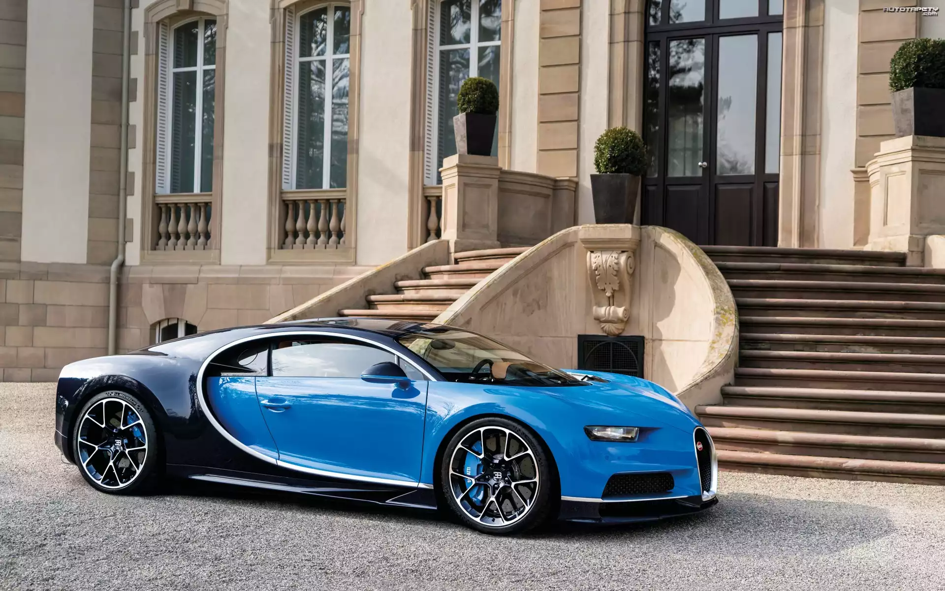 Niebieski, Bugatti Chiron, 2016