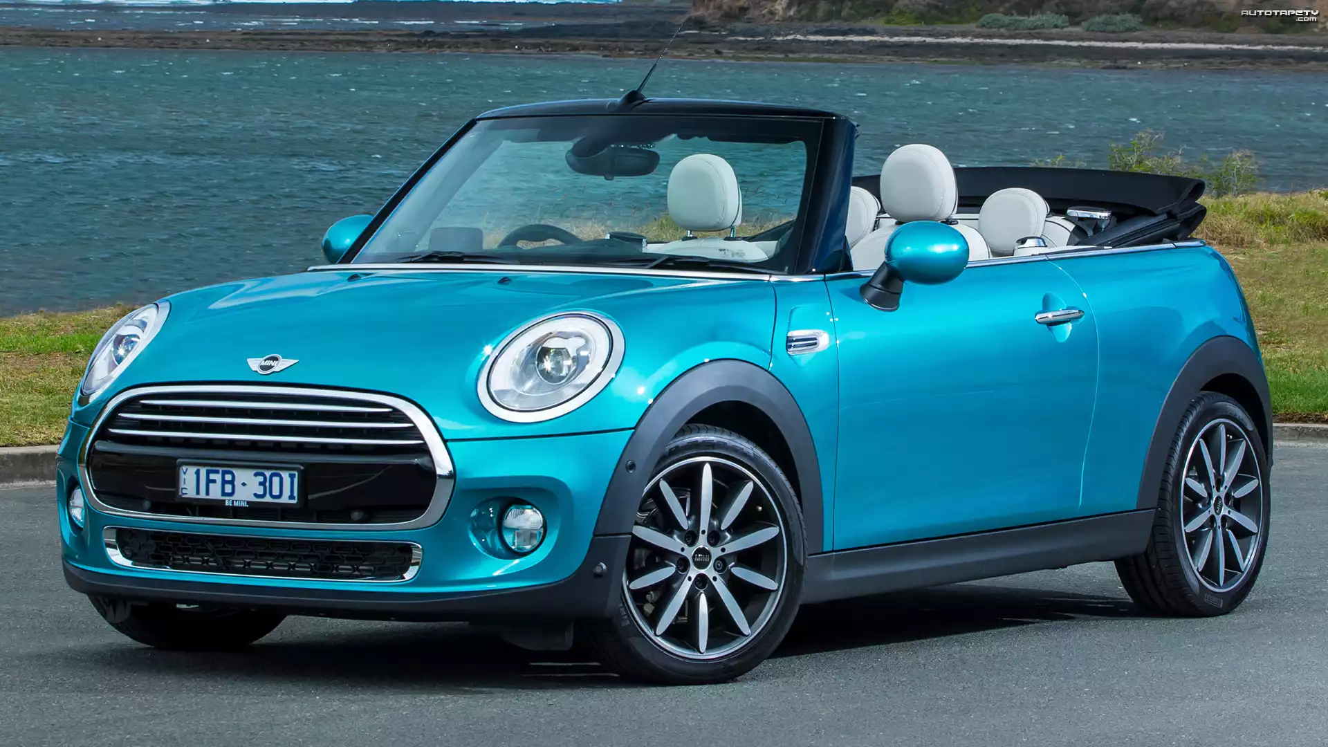 Niebieski, Mini Cooper, Kabriolet