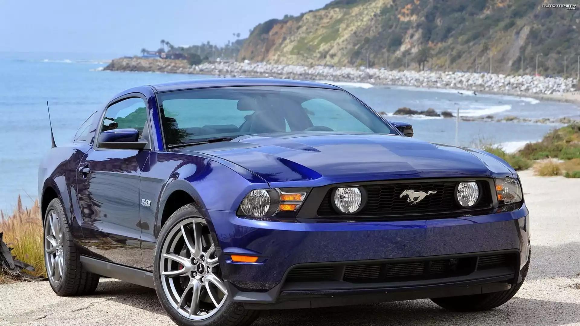 Niebieski, Ford Mustang GT, 2011