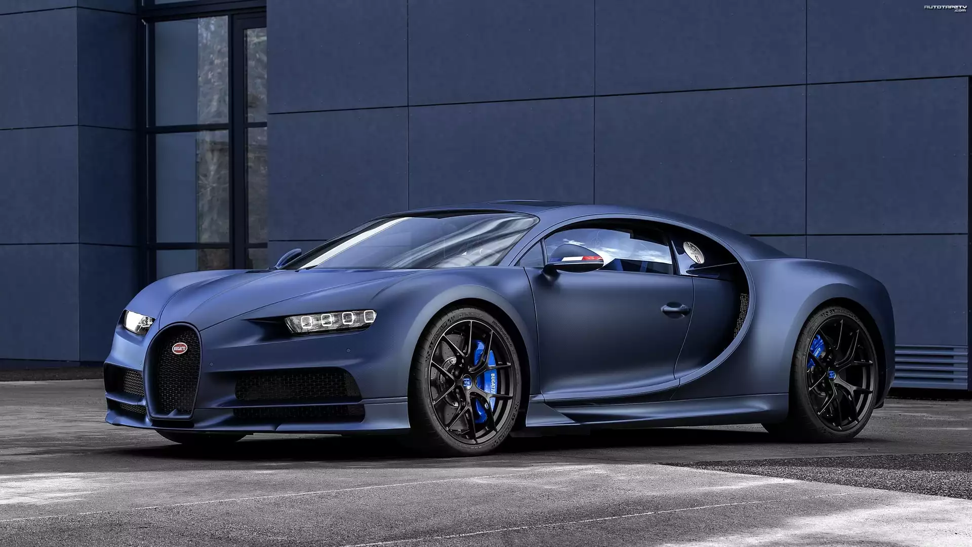 Niebieski, Bugatti Chiron Sport 110