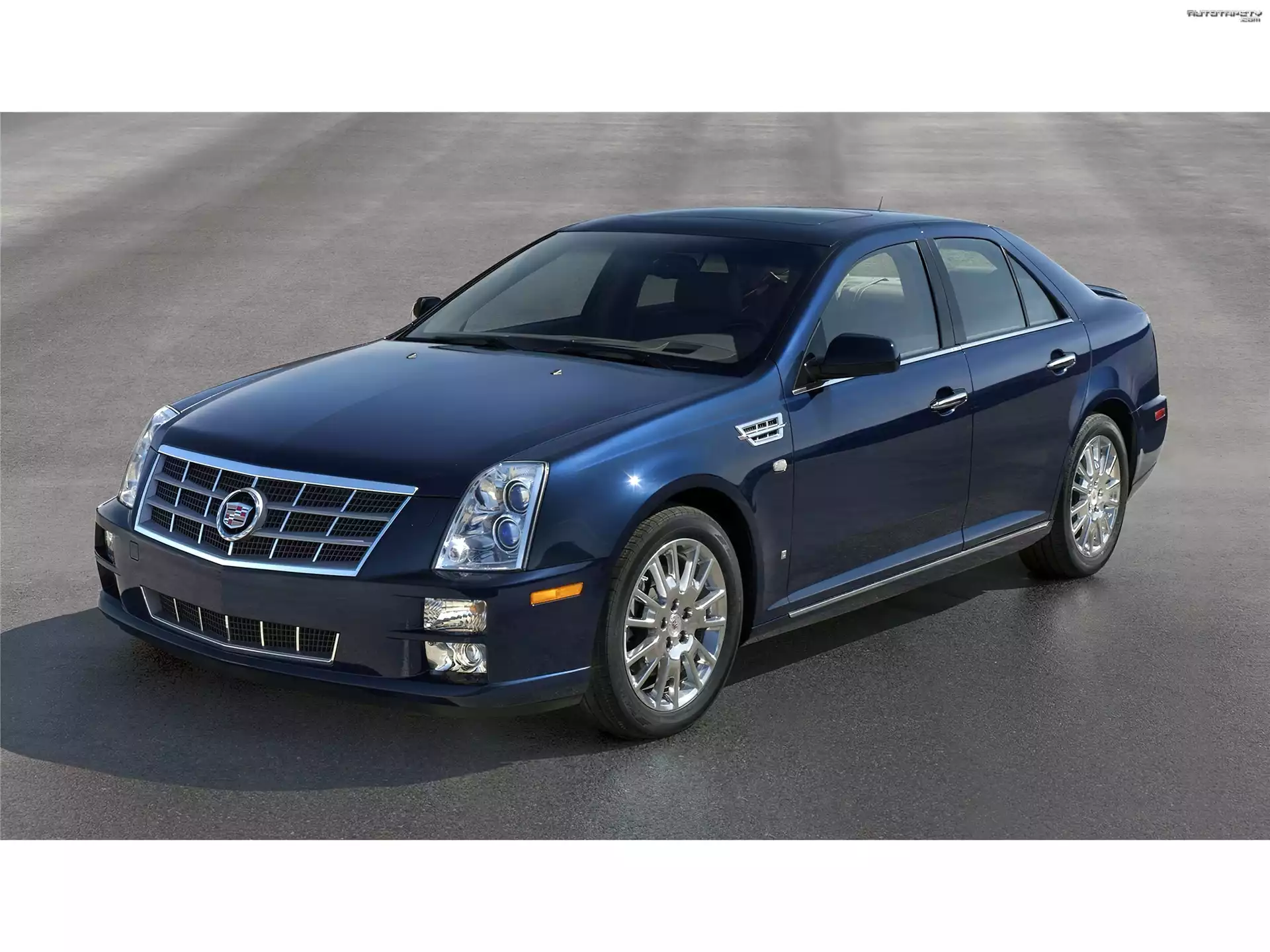 Niebieski, Cadillac STS, Sedan