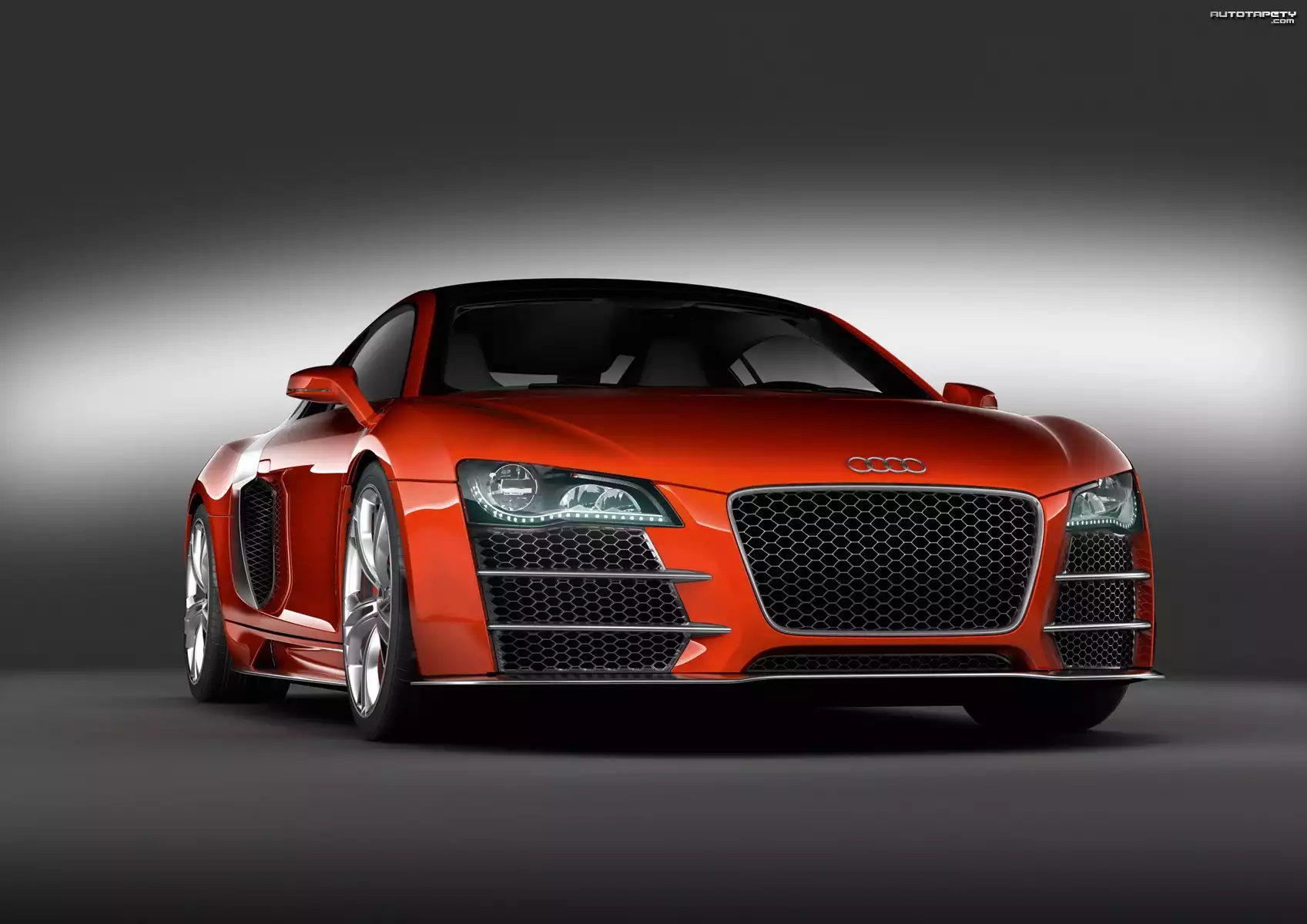 Pomarańczowe, Audi R8, Grill