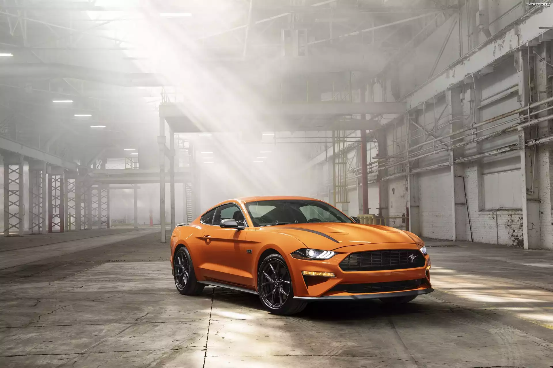 Pomarańczowy, Ford Mustang, High Performance Package