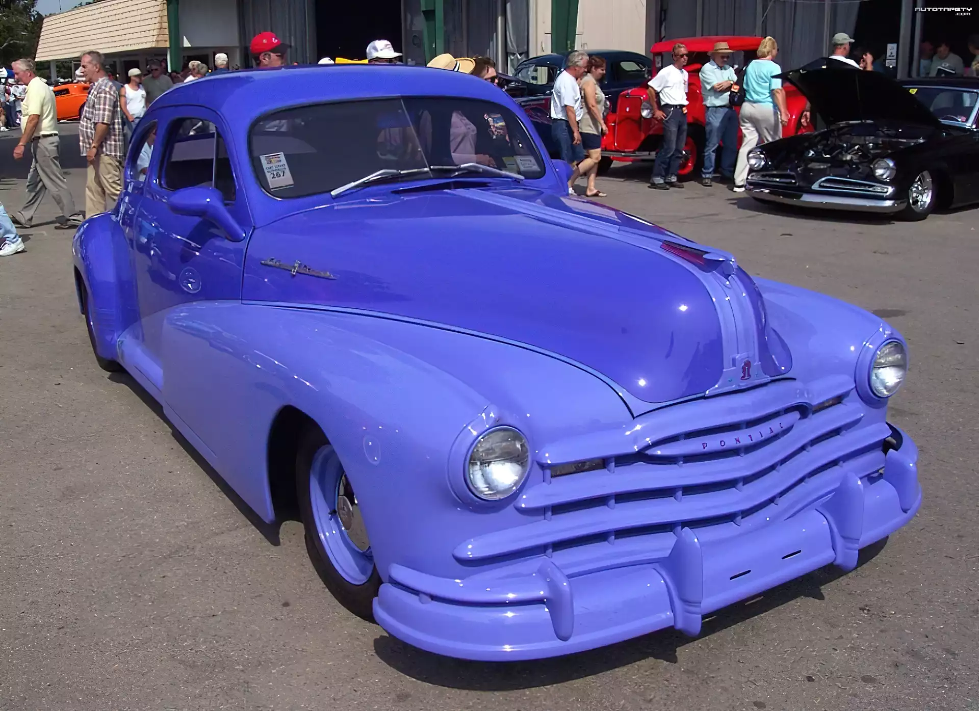 Pontiac, Samochody Zabytkowe,niebieski kolor