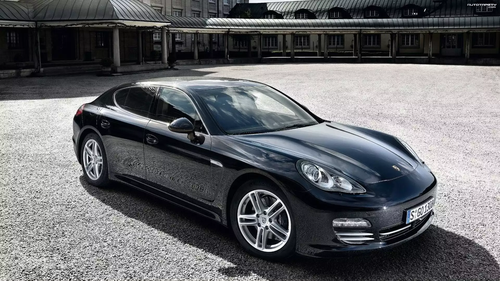 Czarny, Porsche, Panamera