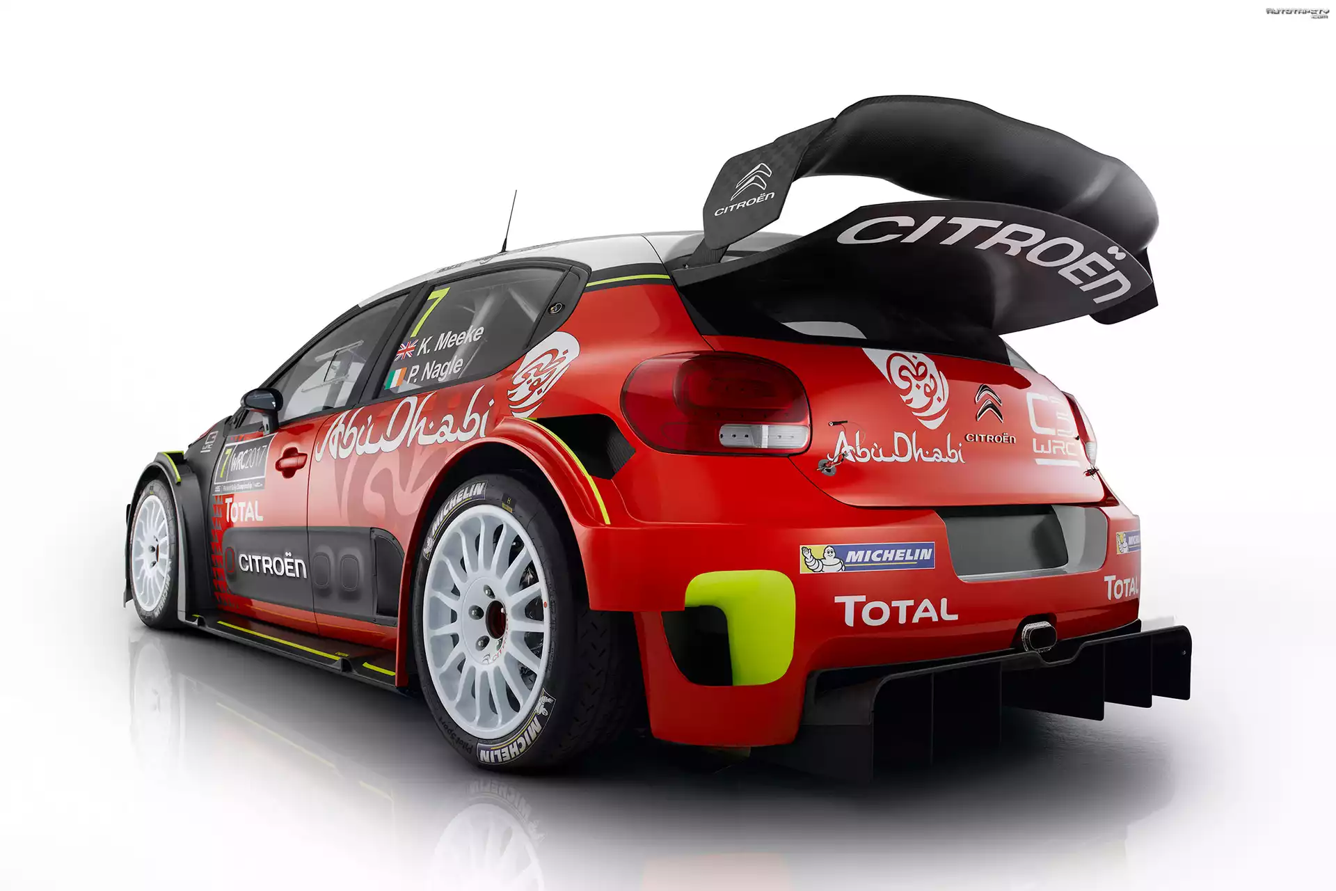 Rajdowy, Citroen C3 WRC, 2017, Tył