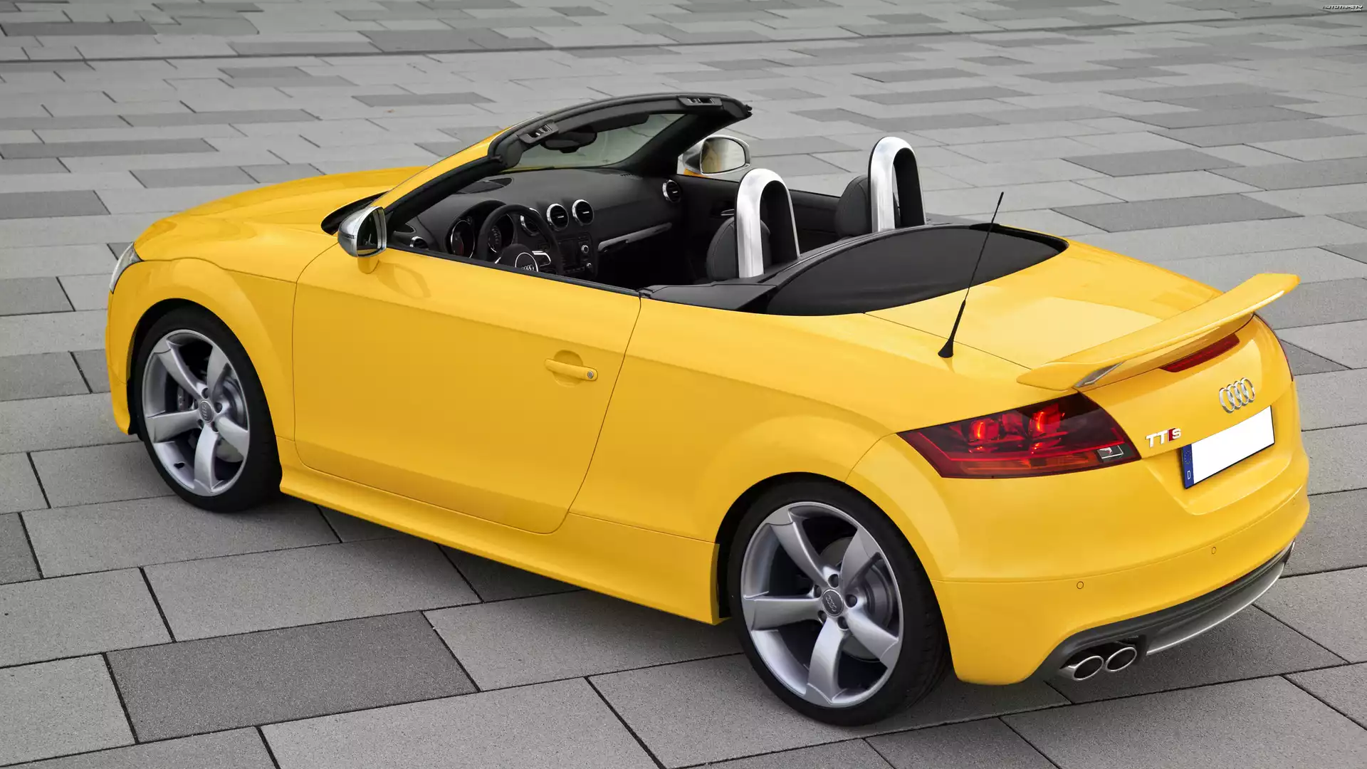 Żółte, Audi TT S, Cabrio