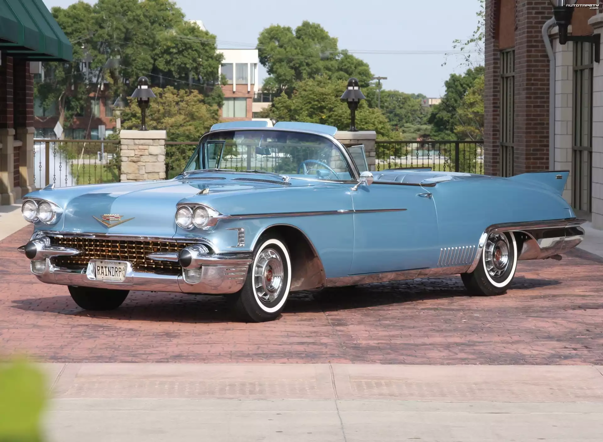 Samochód Zabytkowy, Błękitny, Cadillac Eldorado