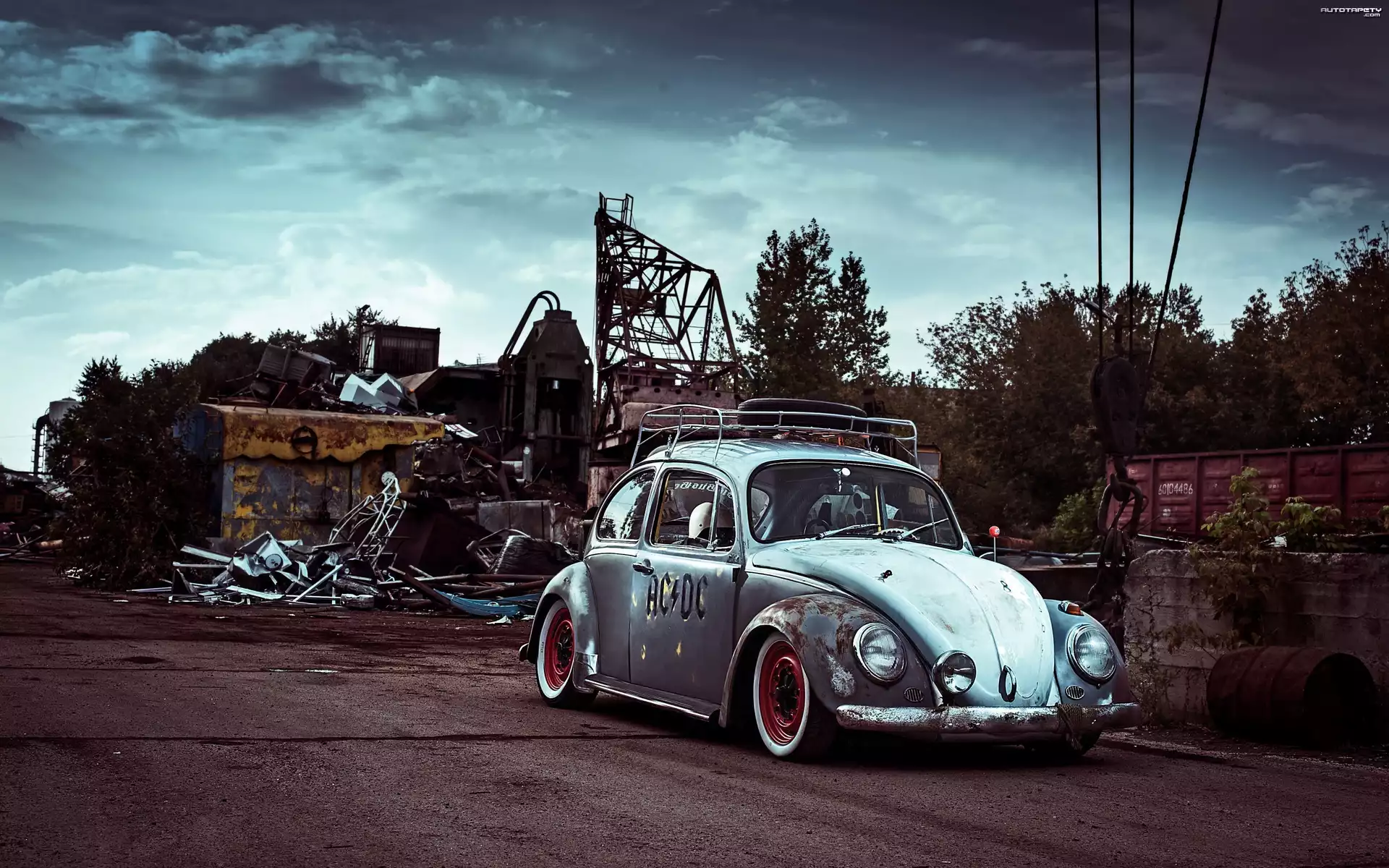 Samochód, Stary, Volkswagen, Garbus, Złom