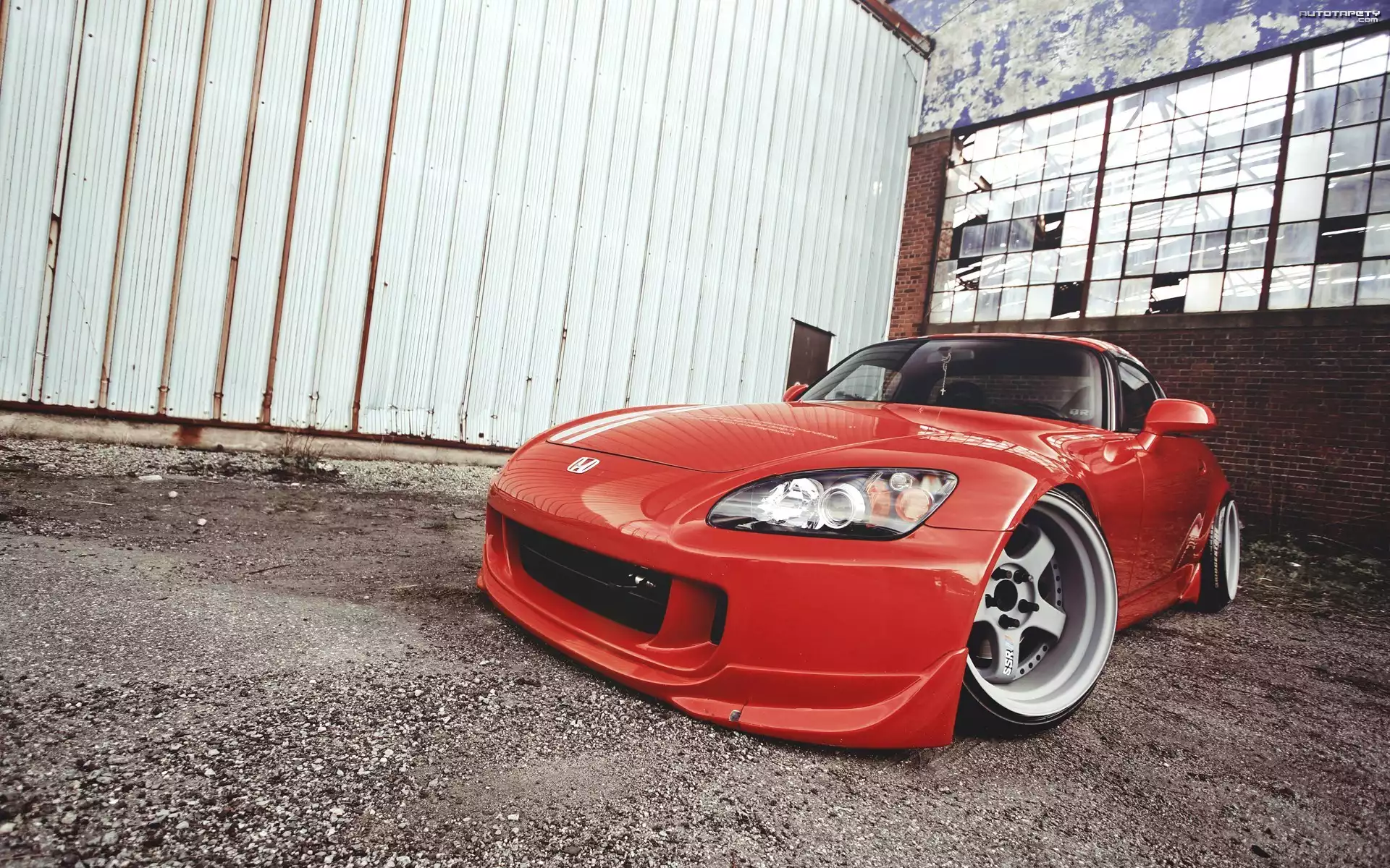 Samochód, Czerwony, Honda S2000