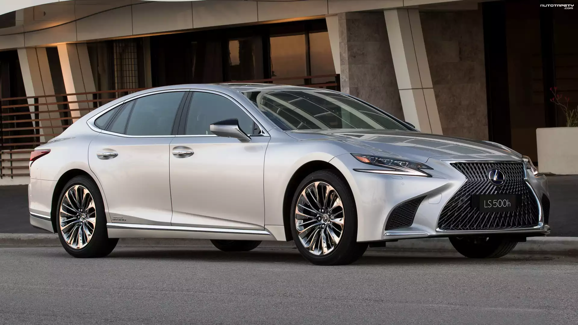 Srebrny, Lexus LS, Hybryda, 2018